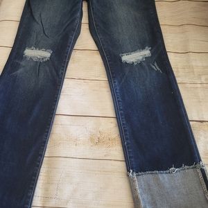 Distressed Dark Judy Blue Jeans